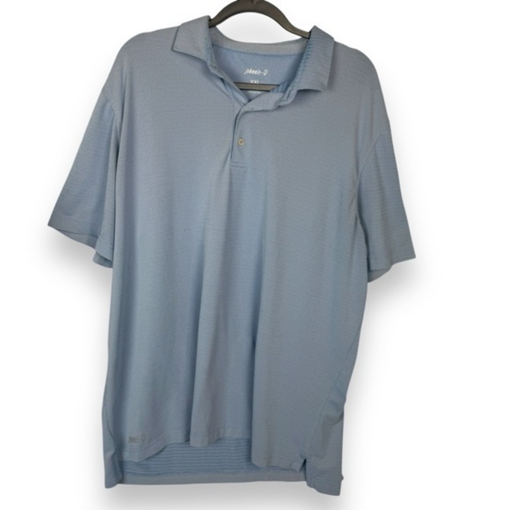 Johnnie-O Hoover‎ Mens Polo Shirt Size XXL Blue Golf Surfing Performance Preppy